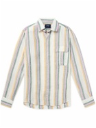 Drake's - Striped Linen-Gauze Shirt - Neutrals
