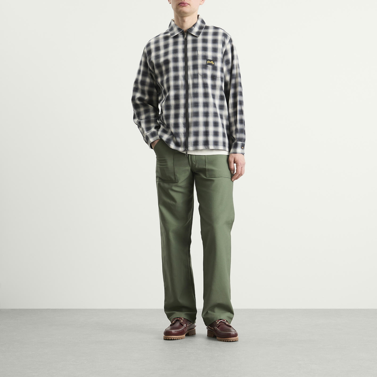 Stan Ray Men's Zip Shirt in Black Check