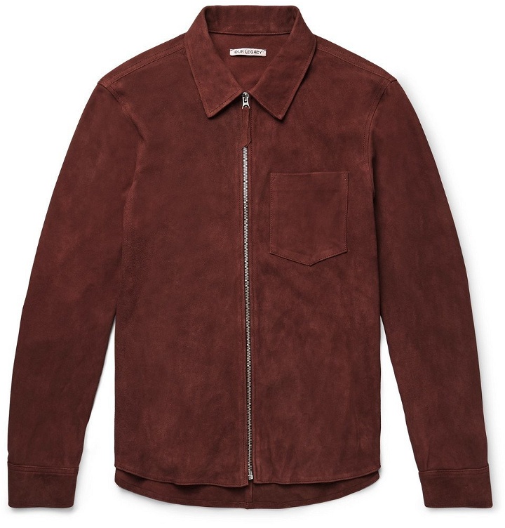 Photo: Our Legacy - Slim-Fit Suede Shirt Jacket - Chocolate