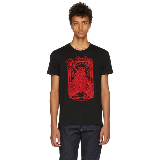 Photo: Alexander McQueen Black Moth Skull T-Shirt