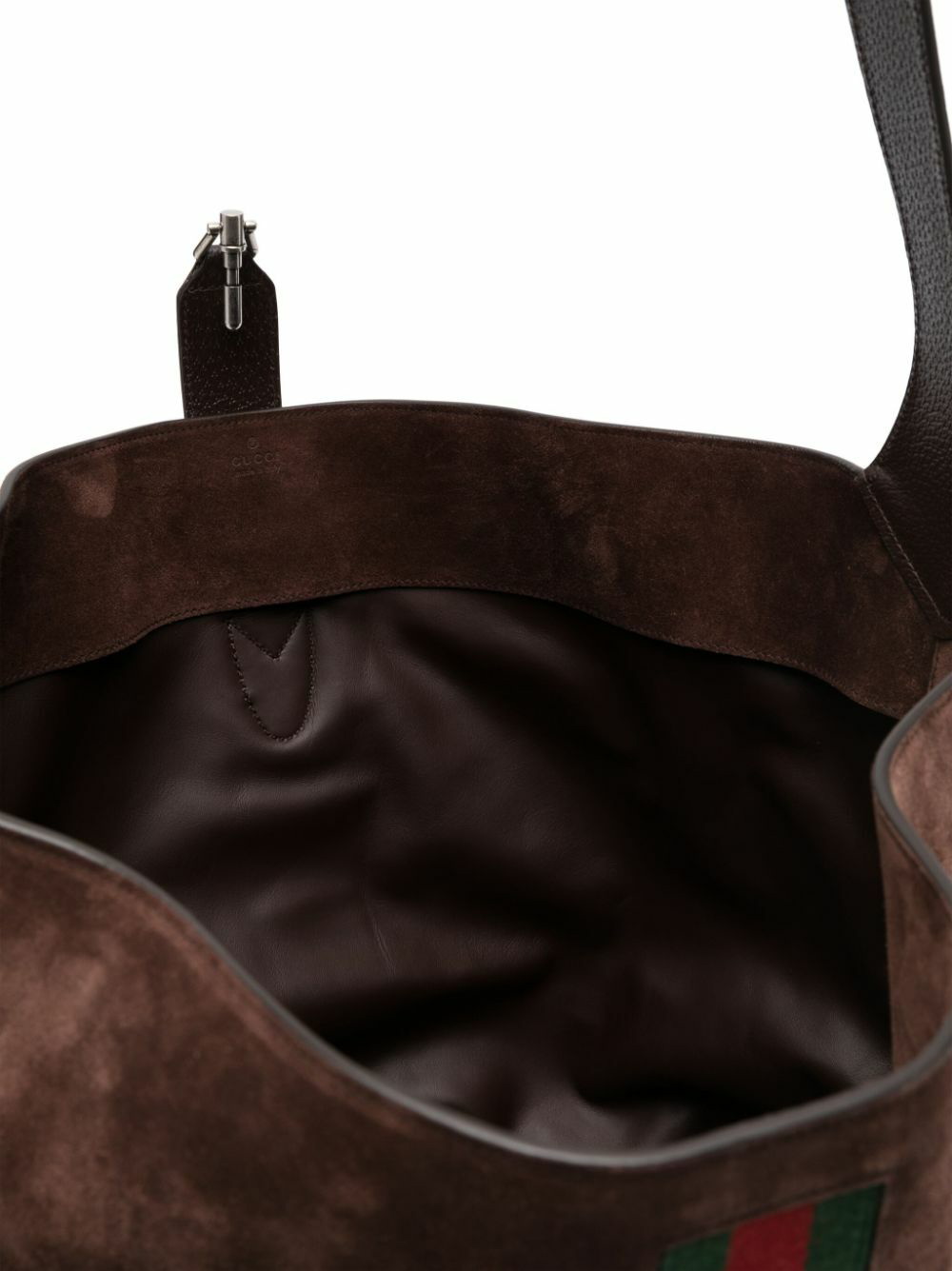 Jackie 1961 medium webbing-trimmed coated-canvas and leather shoulder bag