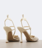 Fendi Colibrì floral lace slingback pumps