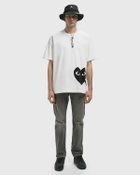 Comme des Garçons Play TEE LOGO PRINT KNIT White Mens Shortsleefe