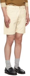 Drake's Off-White 5-Pocket Selvedge Denim Shorts