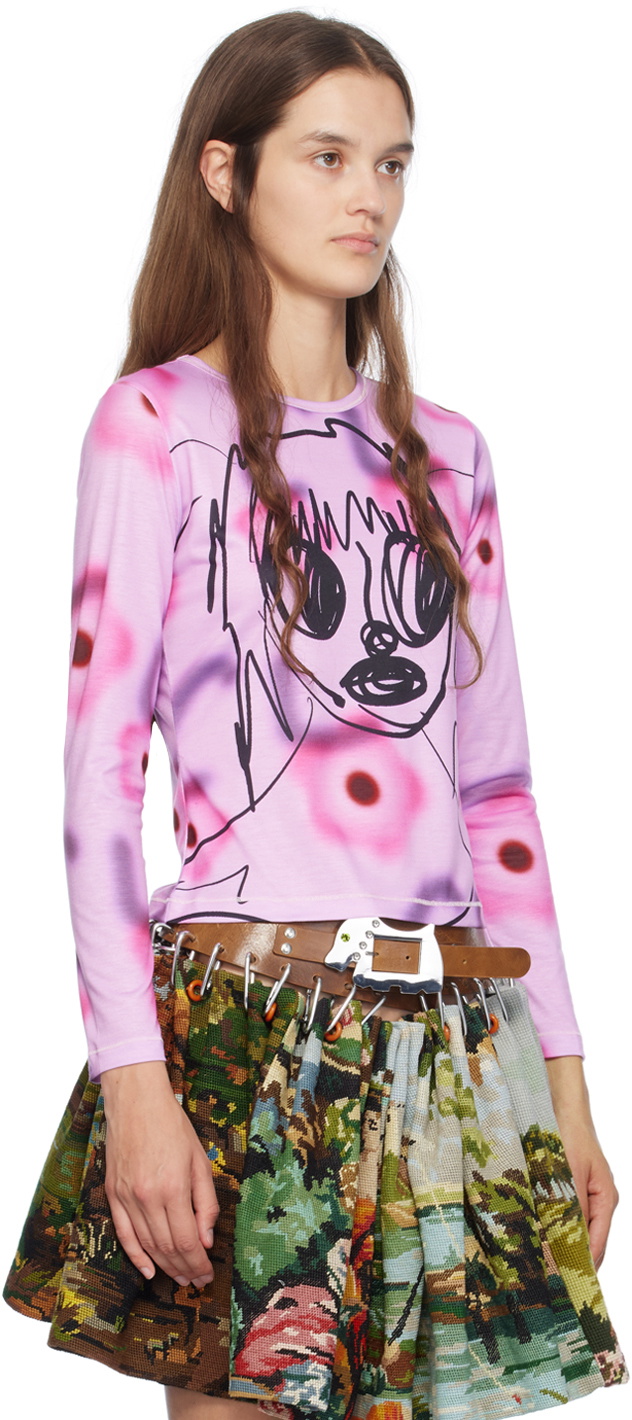 Chopova Lowena Pink Cl Girl Long Sleeve T-Shirt Chopova Lowena
