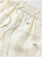 RÓHE - Straight-Leg Printed Silk-Twill Drawstring Shorts - Neutrals