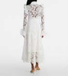 Leo Lin Aliyah belted lace midi dress
