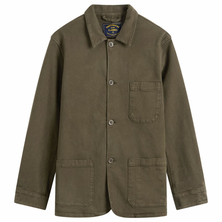 Photo: Portuguese Flannel Men's Labura Chore Jacket in Olive