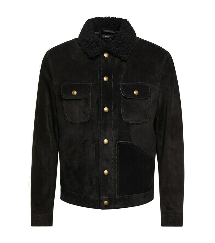 Photo: Tom Ford Shearling-trimmed suede jacket