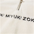 MKI Men's Sherpa Quarter Zip in Off White