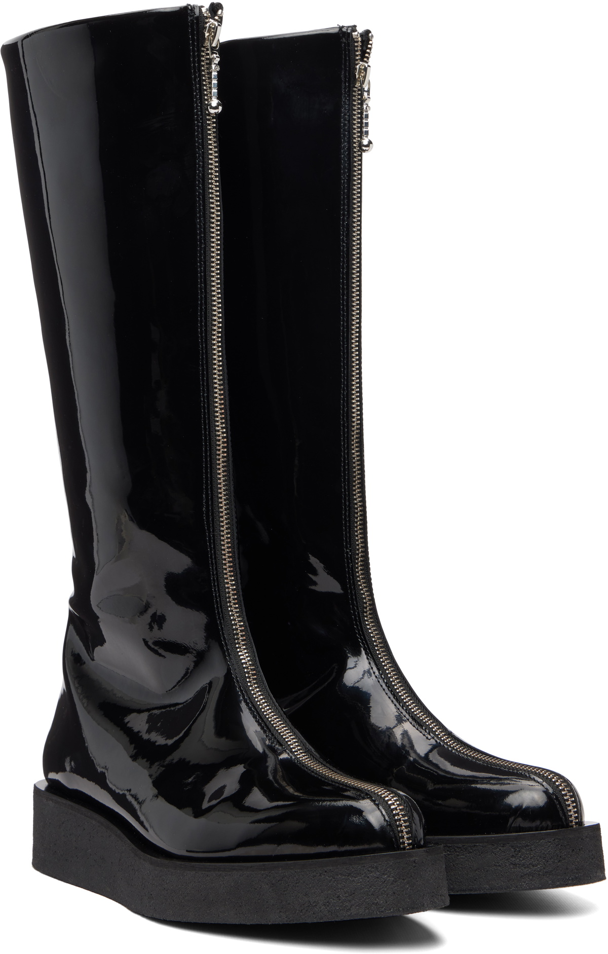 Ernest W. Baker Black High Zip Boots