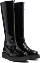 Ernest W. Baker Black High Zip Boots