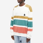 Isabel Marant Men's Meyoan Stripe Crew Sweat in Khaiki/Orange