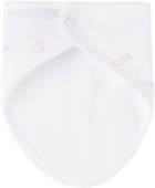 Moncler Enfant Baby White Printed Jumpsuit & Bib Set