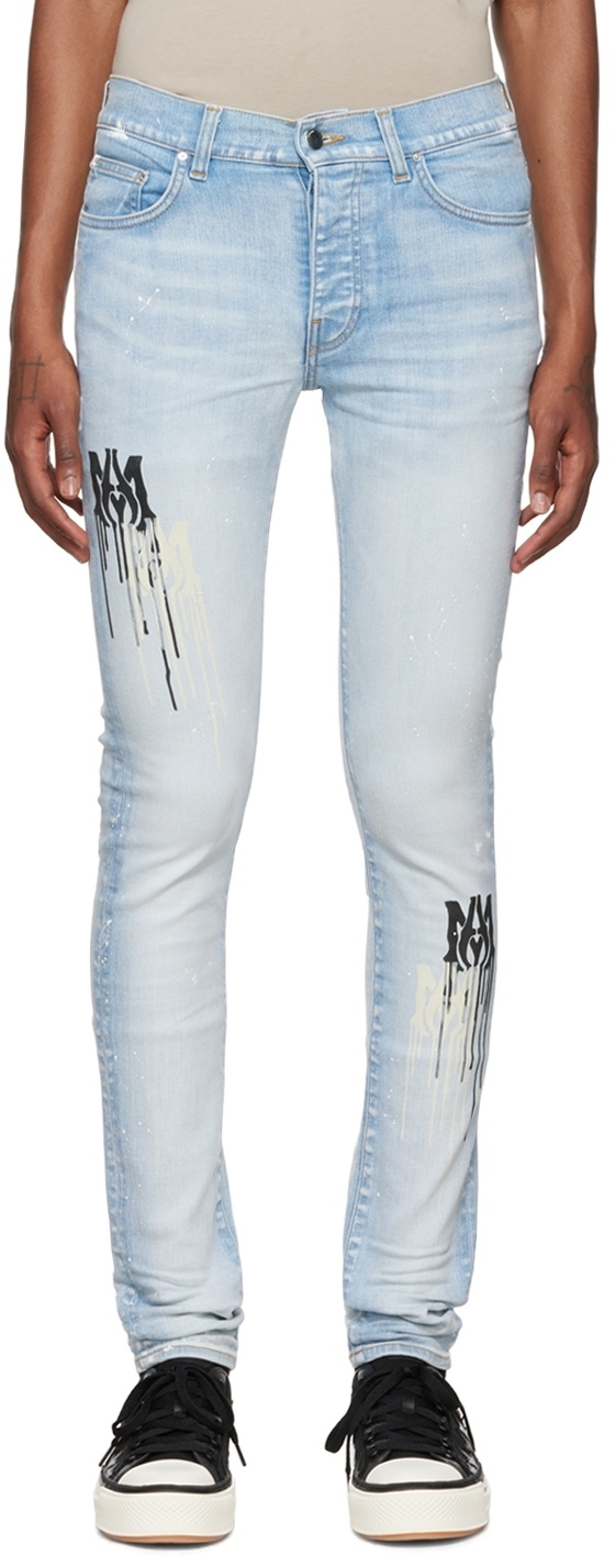 AMIRI Blue MA Stencil Jeans Amiri