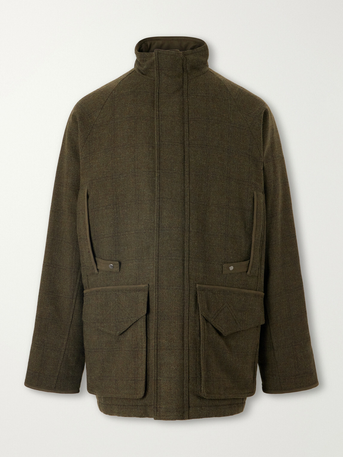 Purdey - Checked Wool-Tweed Field Coat - Green