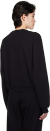 SKIMS Black Cotton Fleece Classic Crewneck Sweatshirt