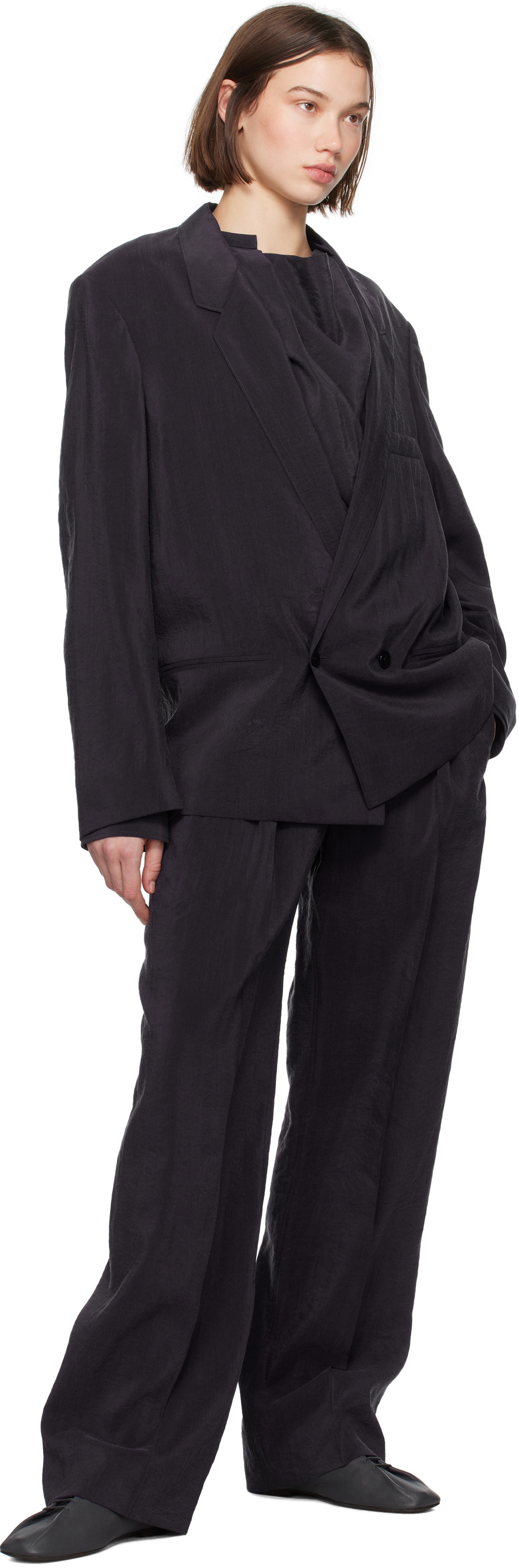LEMAIRE Purple Soft Tailored Blazer