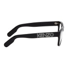 Kenzo Black Logo Rectangular Glasses