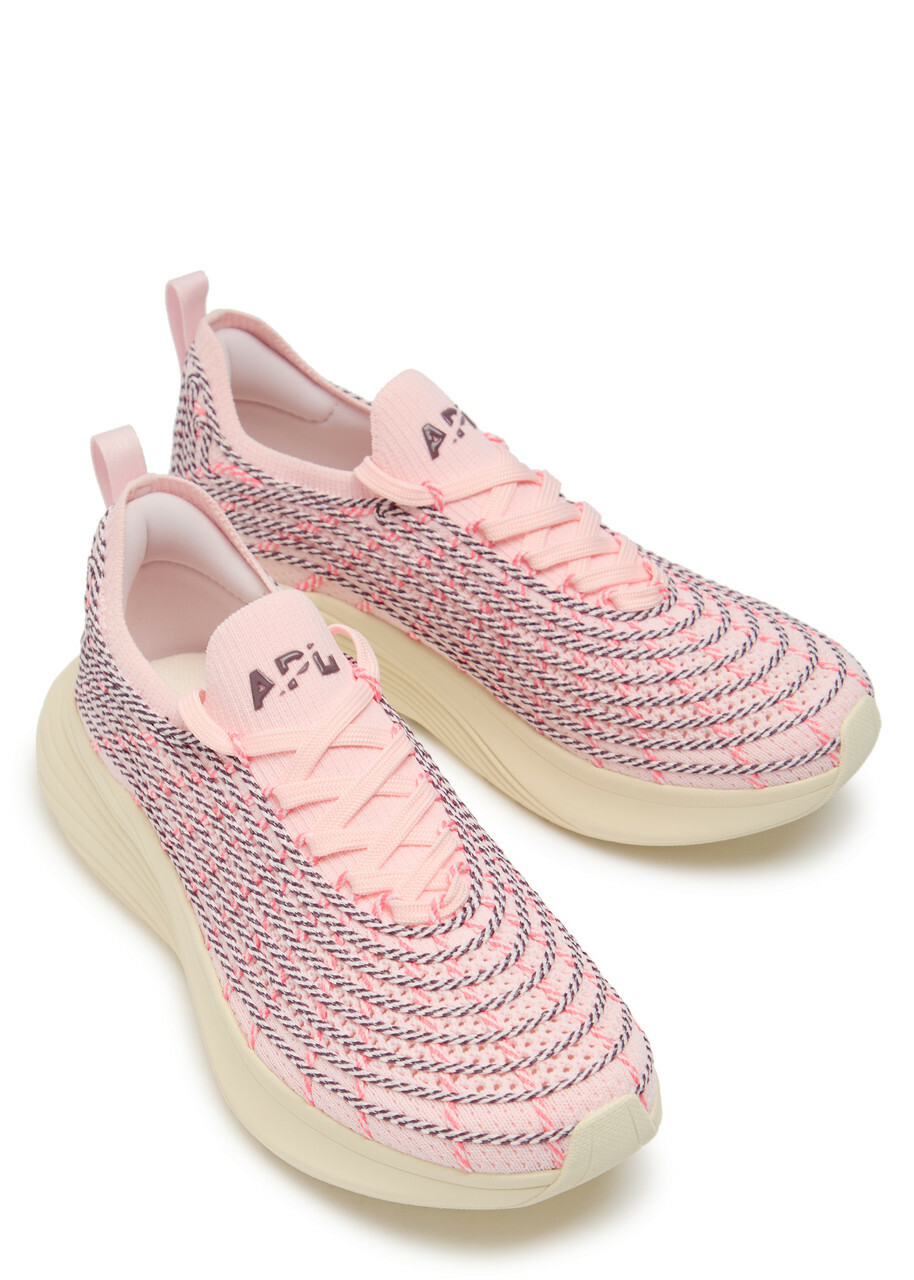 Athletic Propulsion Labs Zipline Embroidered Knitted Sneakers Light Pink