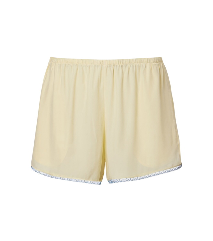 Photo: SIR Lace-trimmed silk shorts