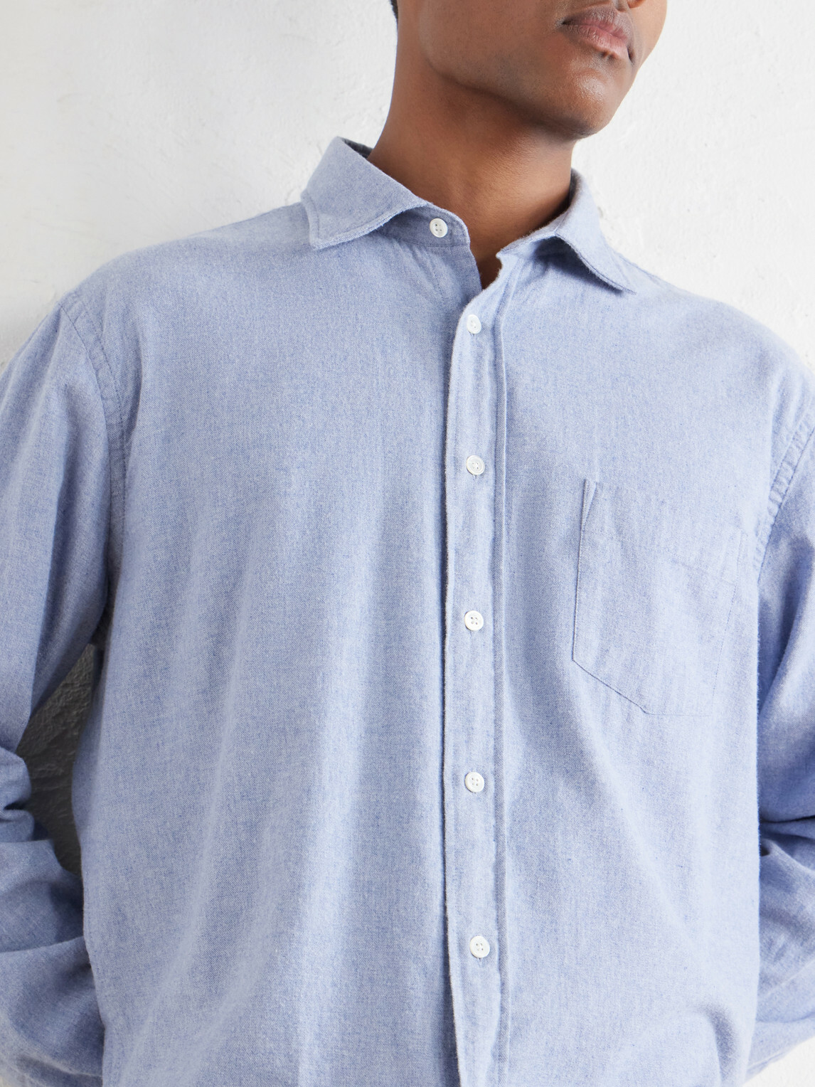 Hartford - Paul Cotton-Flannel Shirt - Blue