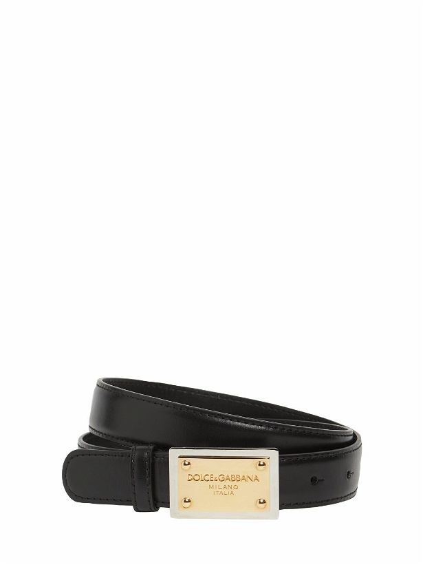 Photo: DOLCE & GABBANA - 2.5cm Logo Leather Belt
