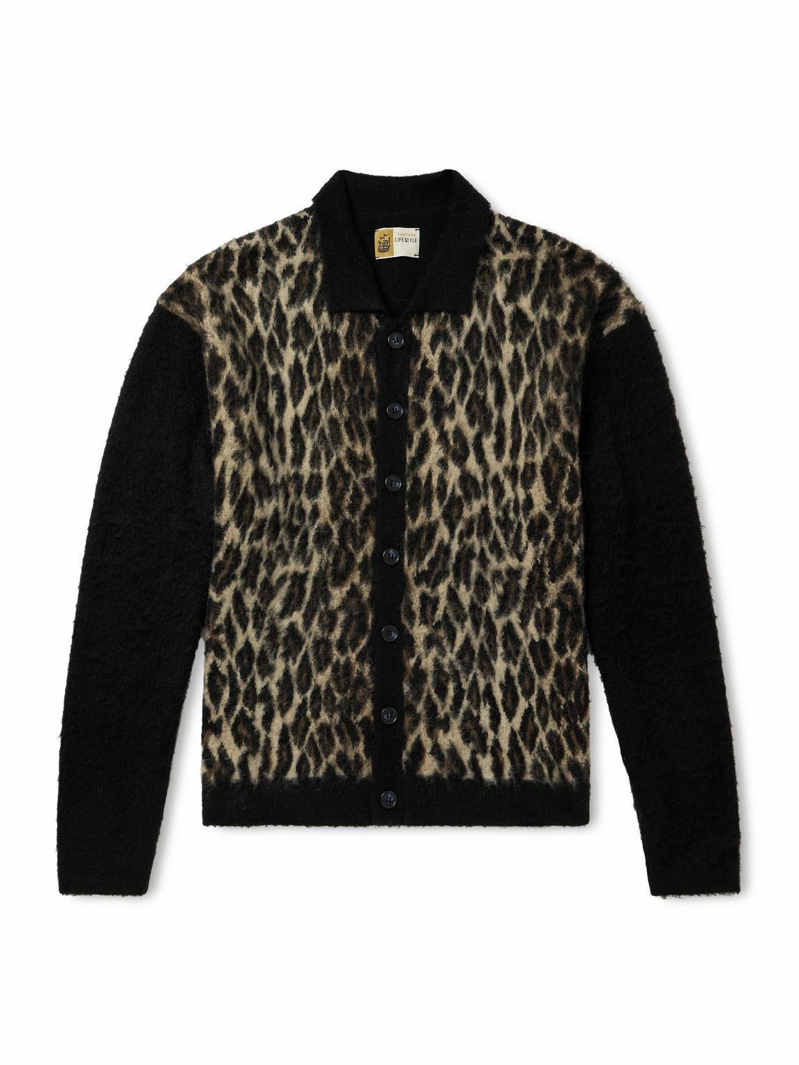 SAINT Mxxxxxx - Logo-Jacquard Brushed Mohair-Blend Sweater - Black