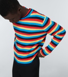 Wales Bonner - Striped wool-blend chenille sweater