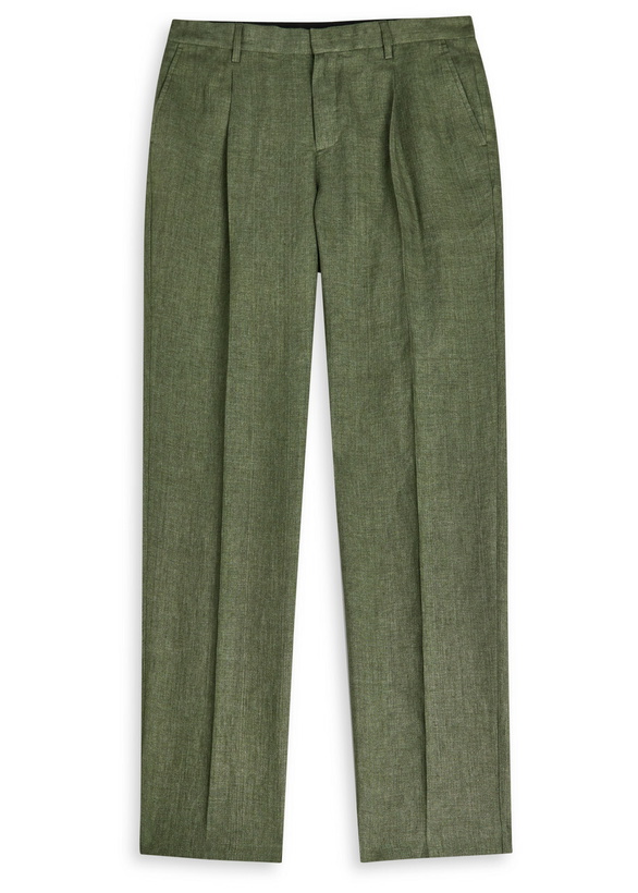 Photo: Sunspel Tapered-leg Linen Trousers Khaki