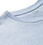 Hartford - Printed Slub Cotton-Jersey T-Shirt - Men - Blue
