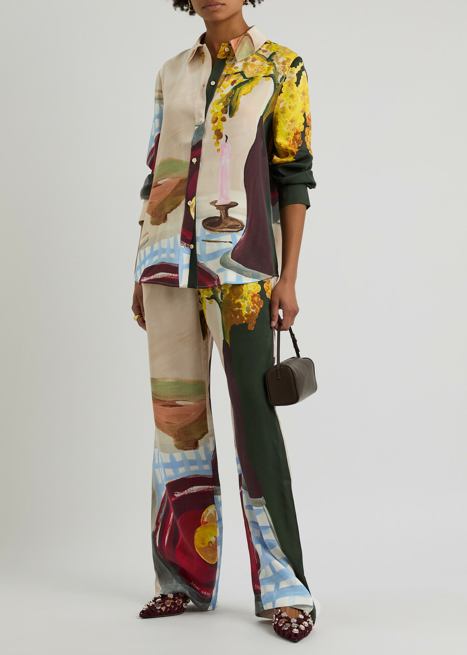 Stine Goya Printed Matte Satin Shirt Multicoloured 1