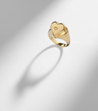 Sydney Evan Wallpaper Heart 14kt gold ring with diamonds