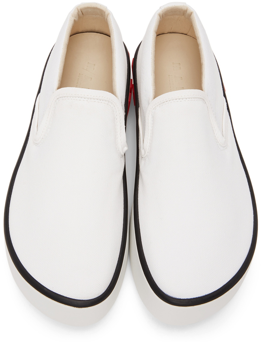 スニーカー Marni Sneakers & Slip-On White Marni White Canvas Slip-on Sneakers Marni