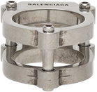 Balenciaga Silver & White Gear Ring