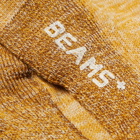 Beams Plus Men's Outdoor Sock in Yellow