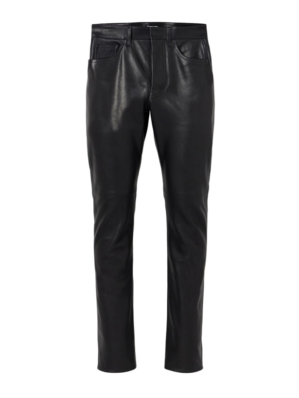 Photo: TOM FORD - Slim-Fit Leather Trousers - Black