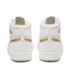 Air Jordan Men's 1 ZM Air CMFT 2 Sneakers in White/Gold/Grey