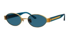 Linda Farrow Sadie - Yellow Gold / Aqua Sunglasses