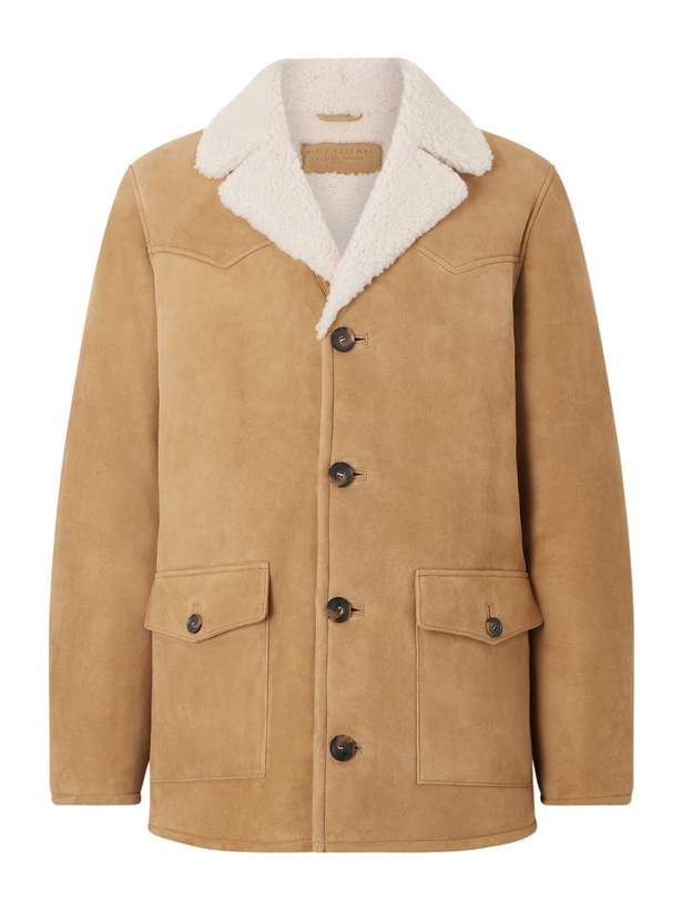 Photo: Nili Lotan - Goshen Shearling Coat - Brown