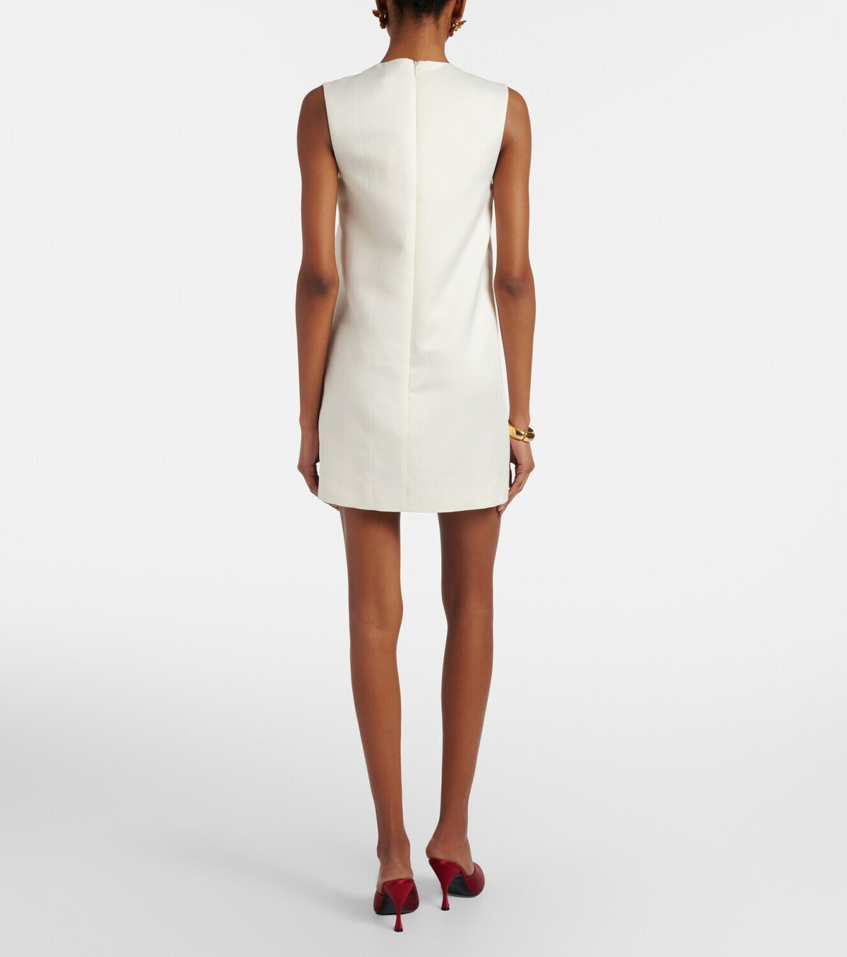 Leo Lin Yvonne floral-appliqué minidress
