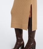 Jardin des Orangers Virgin wool and cashmere midi skirt