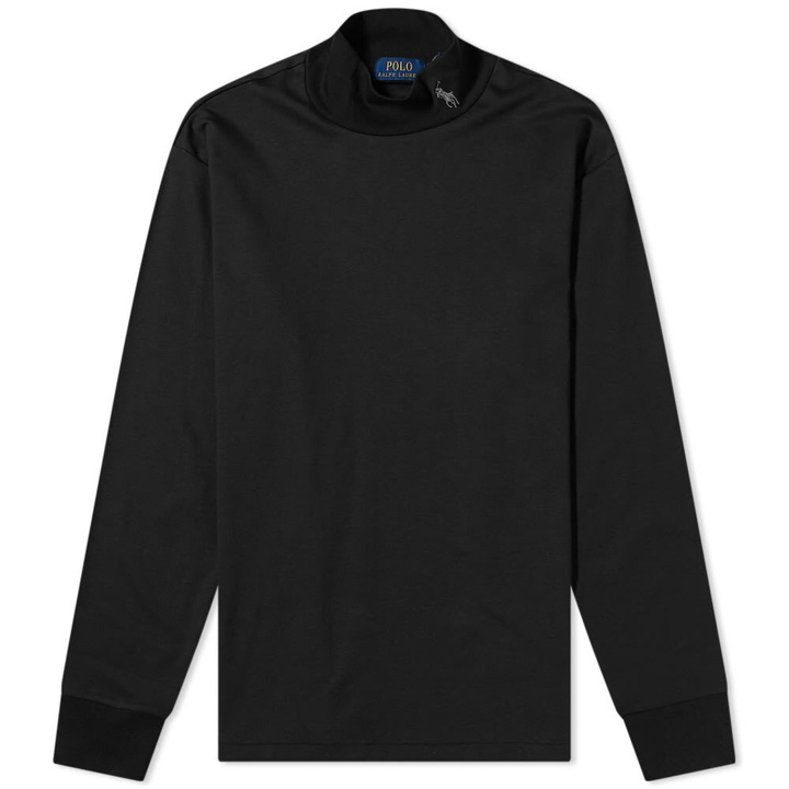 Photo: Polo Ralph Lauren Men's Roll Neck Long Sleeve in Polo Black