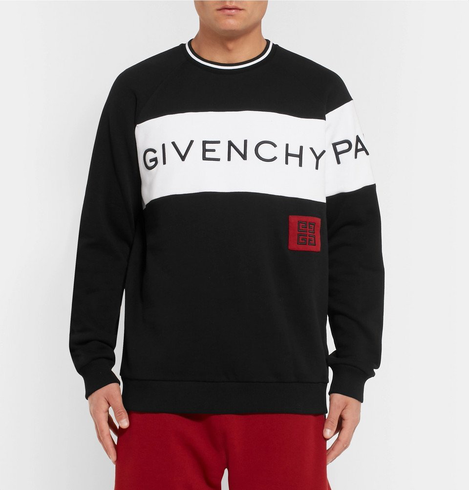 Givenchy - Logo-Embroidered Fleece-Back Cotton-Jersey Sweatshirt - Men -  Black