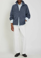 The Elder Statesman Hunter Zip-through Cashmere Jacket Blue