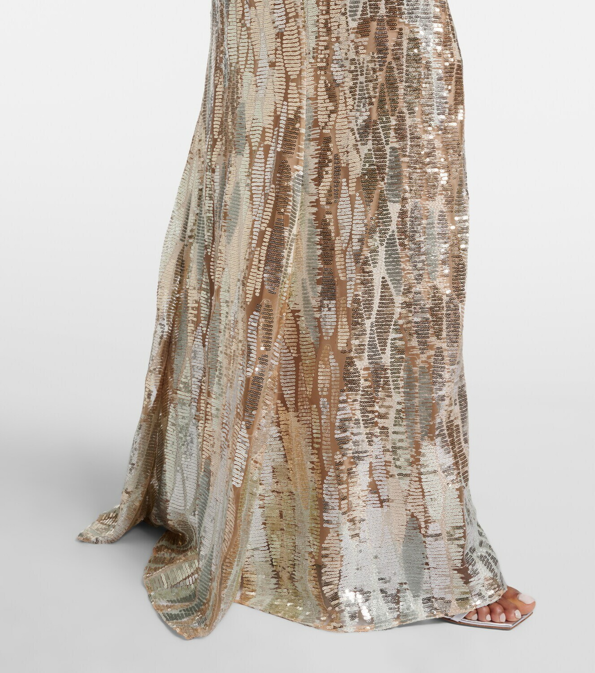 Elie Saab Sequined silk-blend gown