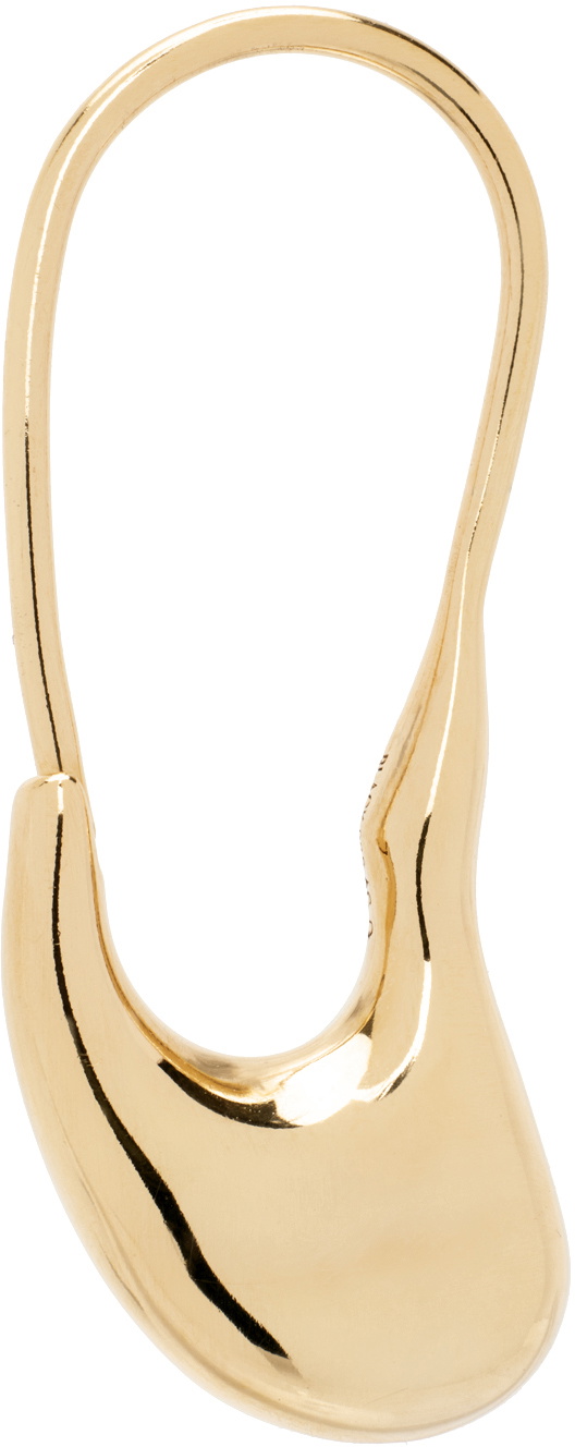 Maria Black Gold Pebble Mini Single Earring