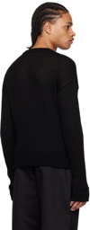 SPENCER BADU Black Vented Sweater