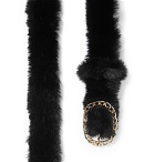 Martine Rose - 4cm Faux Fur Belt - Black