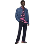 Valentino Pink and Navy Camo Shirt